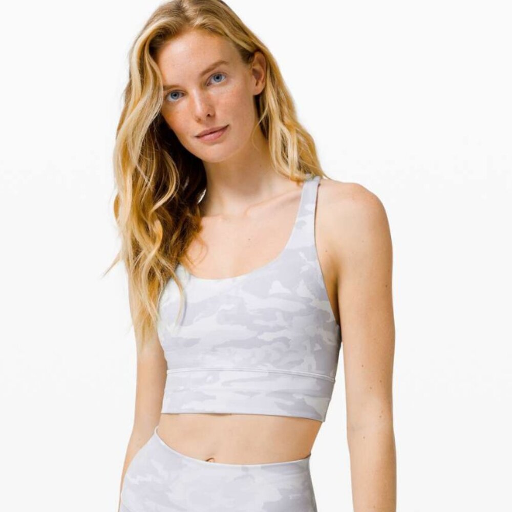 Lululemon Energy Bra Long Line Medium Support B/C Cup Incognito Camo Jacquard 4